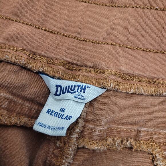 Duluth utility cargo pants straight leg double knee rust red 18 - Picture 6 of 9